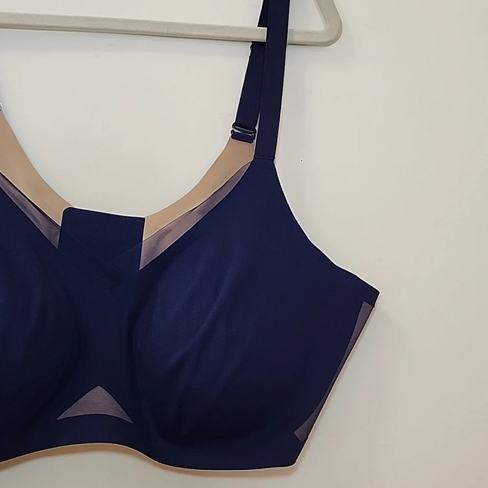 Honeylove Liftwear Crossover Bra Blue Navy  Size 3X - Picture 6 of 16